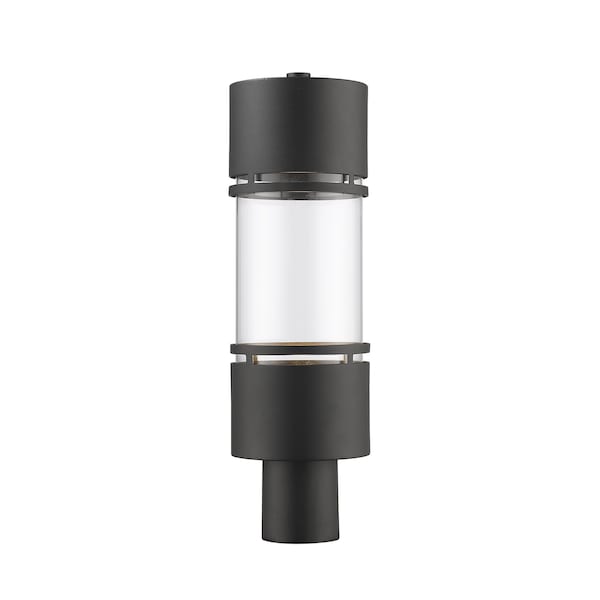 Z-Lite Luminata Outdoor LED Post Mount Light, Black & Clear 553PHB-BK-LED - main